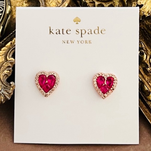 KATE SPADE • Spell It Out Heart Earrings - Picture 4 of 4